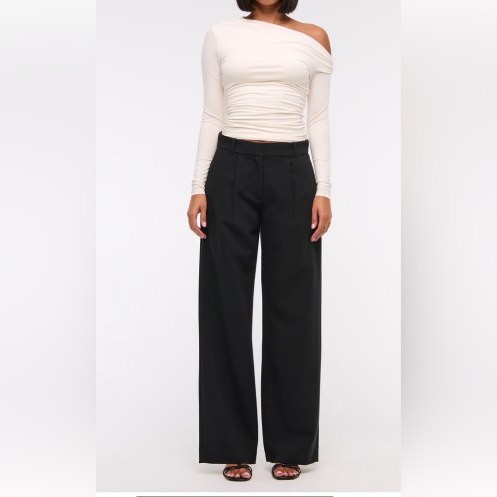 Abercrombie & Fitch Black Wide Leg Pants